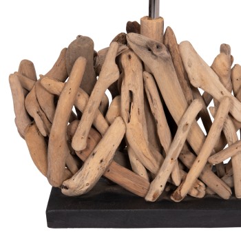 ΕΠΙΤΡΑΠΕΖΙΟ ΟΡΘΟΓΩΝΙΟ ΦΩΤΙΣΤΙΚΟ ART MAISON SHIVA DRIFTWOOD & ΛΕΥΚΟ ΚΑΠΕΛΟ 35x14x50Υεκ.