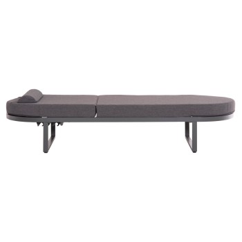 ΕΠΑΓΓΕΛΜATIKH ΞΑΠΛΩΣΤΡΑ ART MAISON MOLECULE ΣΚΟΥΡΟ ΓΚΡΙ ΑΛΟΥΜΙΝΙΟ & ΜΑΞΙΛΑΡΙ 198x71x103Υεκ