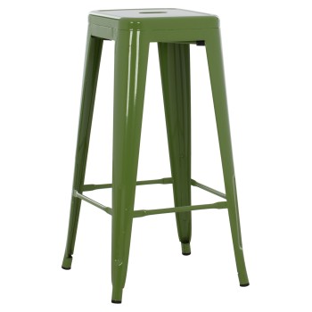 ΣΚΑΜΠΟ ΜΠΑΡ ΜΕΤΑΛΛΙΚΟ ART MAISON GNUCI ΣΕ LIGHT OLIVE GREEN 43x43x78Υεκ.