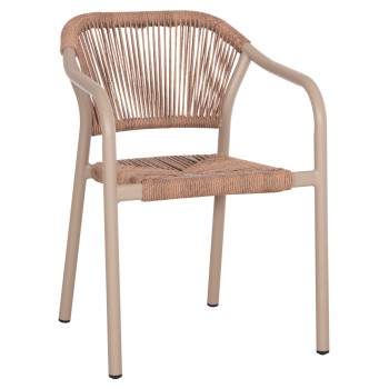 ΠΟΛΥΘΡΟΝΑ ΑΛΟΥΜΙΝΙΟΥ ART MAISON WHITMAN MOKA ΣΚΕΛΕΤΟΣ-P.E.RATTAN ΦΥΣΙΚΟ 58x56x79Υεκ