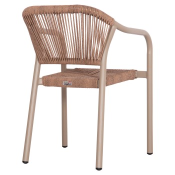 ΠΟΛΥΘΡΟΝΑ ΑΛΟΥΜΙΝΙΟΥ ART MAISON WHITMAN MOKA ΣΚΕΛΕΤΟΣ-P.E.RATTAN ΦΥΣΙΚΟ 58x56x79Υεκ