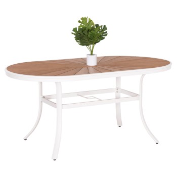 ΤΡΑΠΕΖΙ ΕΞΩΤ.ΧΩΡΟΥ ART MAISON BRIDGET ΑΛΟΥΜΙΝΙΟ ΛΕΥΚΟ & POLYWOOD 160X90Χ73.5Υεκ.