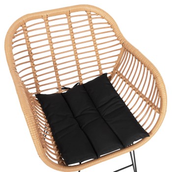 ΣΕΤ ΣΑΛΟΝΙ ΕΞΩΤΕΡΙΚΟΥ ΧΩΡΟΥ 4ΤΜΧ ART MAISON RON WICKER-ΜΕΤΑΛΛΟ