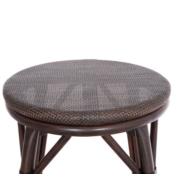 ΣΚΑΜΠΟ ΑΛΟΥΜΙΝΙΟΥ ΜΕΣ.ΥΨΟΥΣ ART MAISON MADRIPOOR BAMBOO LOOK & TEXTILENE ΚΑΦΕ 43x43x65Υεκ