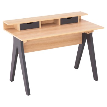 ΓΡΑΦΕΙΟ ART MAISON HEATRAN ΜΕΛΑΜΙΝΗ ΣΕ SONAMA-ΓΚΡΙ 120x19-59x75-85,5ΥΥεκ.