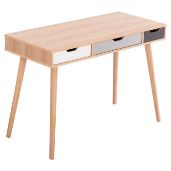 ΓΡΑΦΕΙΟ ART MAISON HATTERM ΜΕΛΑΜΙΝΗ ΣΕ SONAMA-ΓΚΡΙ-ΛΕΥΚΟ-ΜΠΕΖ 110x50x76.5Υεκ.