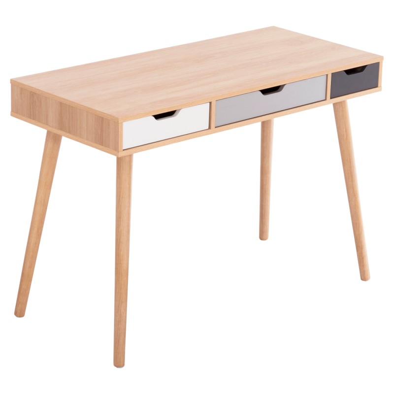 ΓΡΑΦΕΙΟ ART MAISON HATTERM ΜΕΛΑΜΙΝΗ ΣΕ SONAMA-ΓΚΡΙ-ΛΕΥΚΟ-ΜΠΕΖ 110x50x76.5Υεκ.