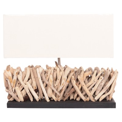 ΕΠΙΤΡΑΠΕΖΙΟ ΟΡΘΟΓΩΝΙΟ ΦΩΤΙΣΤΙΚΟ ART MAISON SHIVER DRIFTWOOD & ΛΕΥΚΟ ΚΑΠΕΛΟ 56x16.5x43Υεκ.