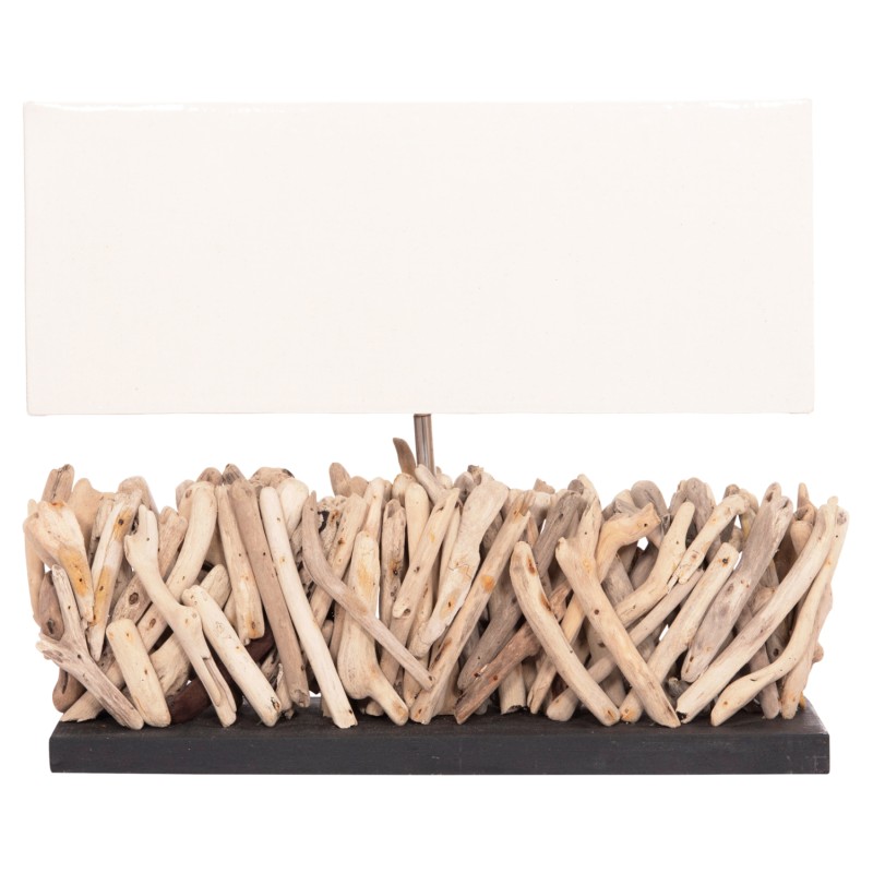 ΕΠΙΤΡΑΠΕΖΙΟ ΟΡΘΟΓΩΝΙΟ ΦΩΤΙΣΤΙΚΟ ART MAISON SHIVER DRIFTWOOD & ΛΕΥΚΟ ΚΑΠΕΛΟ 56x16.5x43Υεκ.
