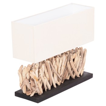ΕΠΙΤΡΑΠΕΖΙΟ ΟΡΘΟΓΩΝΙΟ ΦΩΤΙΣΤΙΚΟ ART MAISON SHIVER DRIFTWOOD & ΛΕΥΚΟ ΚΑΠΕΛΟ 56x16.5x43Υεκ.