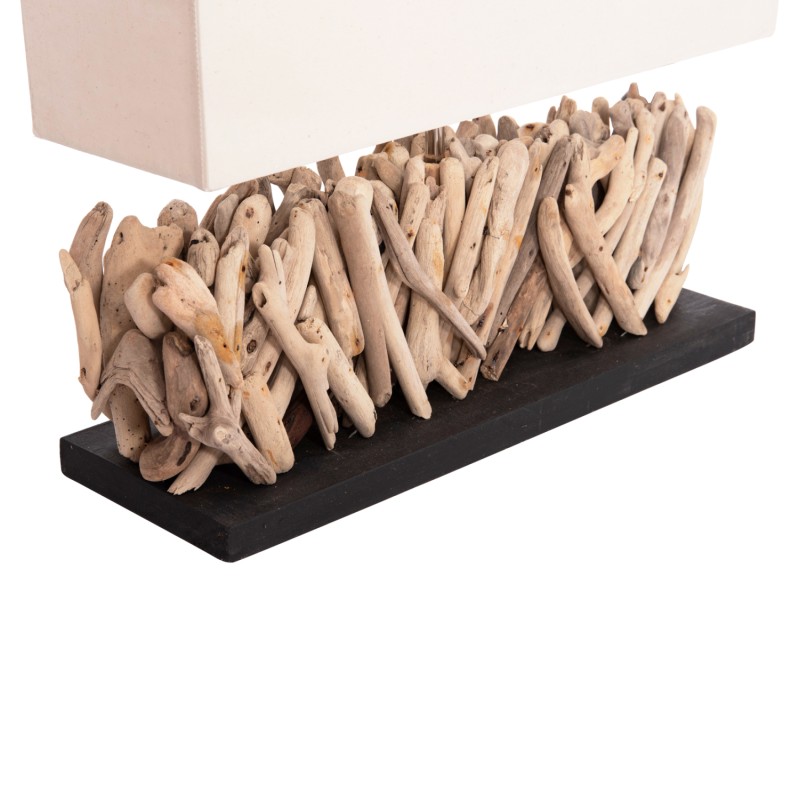 ΕΠΙΤΡΑΠΕΖΙΟ ΟΡΘΟΓΩΝΙΟ ΦΩΤΙΣΤΙΚΟ ART MAISON SHIVER DRIFTWOOD & ΛΕΥΚΟ ΚΑΠΕΛΟ 56x16.5x43Υεκ.