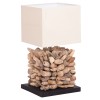 ΕΠΙΤΡΑΠΕΖΙΟ ΦΩΤΙΣΤΙΚΟ ΣΧΗΜΑ ΚΥΒΟΥ ART MAISON SHAW DRIFTWOOD & ΛΕΥΚΟ ΚΑΠΕΛΟ 24x24x46Υεκ