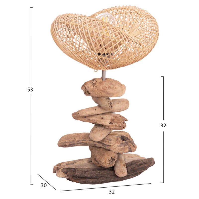 ΕΠΙΤΡΑΠΕΖΙΟ ΔΙΑΚΟΣΜΗΤΙΚΟ ΦΩΤΙΣΤΙΚΟ ART MAISON SHINOBI DRIFTWOOD & RATTAN 32x30x53Υεκ. ΕΠΙΤΡΑΠΕΖΙΟ ΔΙΑΚΟΣΜΗΤΙΚΟ ΦΩΤΙΣΤΙΚΟ ART MAISON SHINOBI DRIFTWOOD & RATTAN 32x30x53Υεκ.