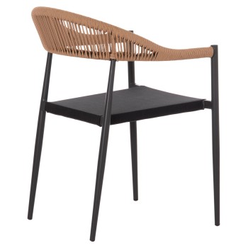 ΠΟΛΥΘΡΟΝΑ ART MAISON DARGO ΑΛΟΥΜΙΝΙΟ & TEXTILENE ΣΚΟΥΡΟ ΓΚΡΙ--P.E.TWISTED RATTAN 55x56x79Υεκ