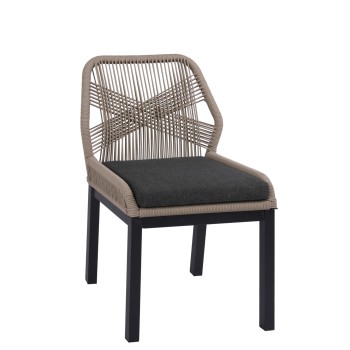 ΚΑΡΕΚΛΑ ΑΛΟΥΜΙΝΙΟΥ ART MAISON LILITH ΑΝΘΡΑΚΙ--ΣΧΟΙΝΙ ΜΠΕΖ 55,5x60x84,5Υεκ