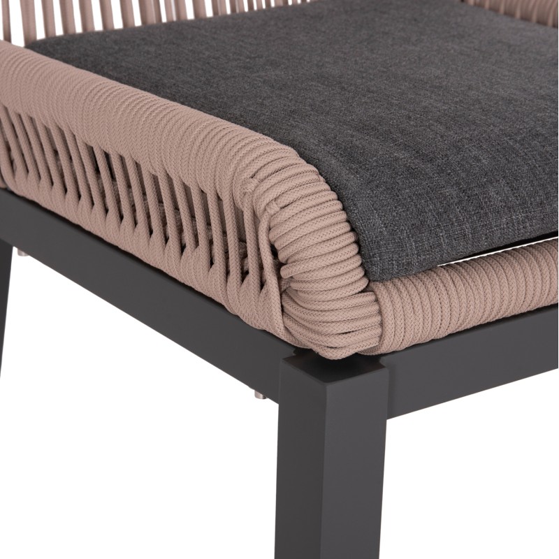 ΚΑΡΕΚΛΑ ΑΛΟΥΜΙΝΙΟΥ ART MAISON LILITH ΑΝΘΡΑΚΙ--ΣΧΟΙΝΙ ΜΠΕΖ 55,5x60x84,5Υεκ