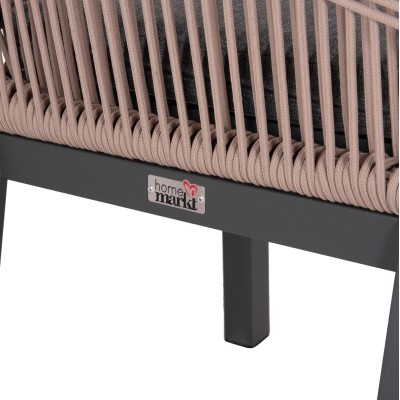 ΚΑΡΕΚΛΑ ΑΛΟΥΜΙΝΙΟΥ ART MAISON LILITH ΑΝΘΡΑΚΙ--ΣΧΟΙΝΙ ΜΠΕΖ 55,5x60x84,5Υεκ