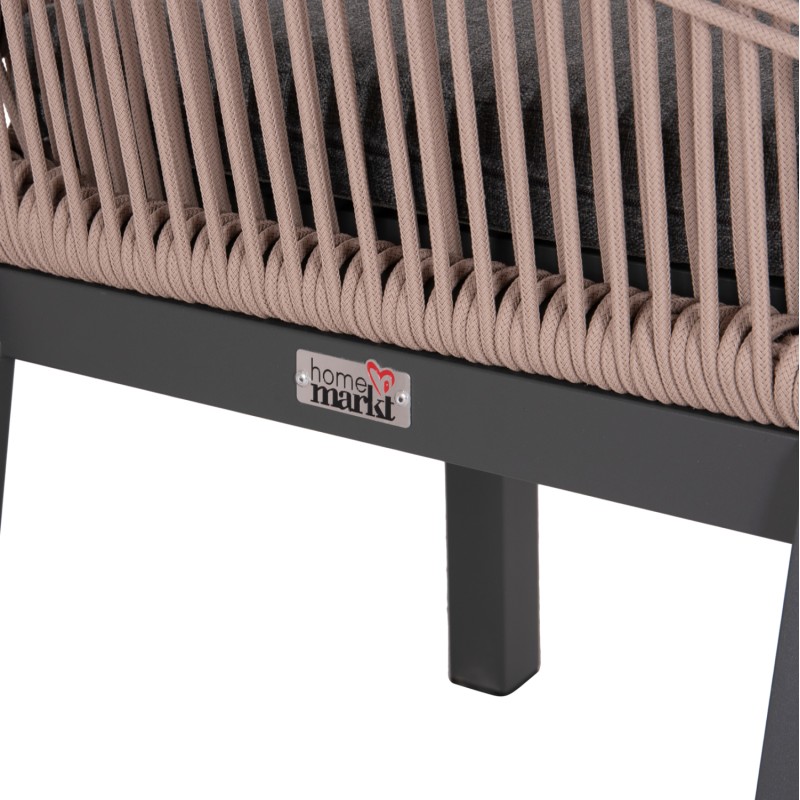 ΚΑΡΕΚΛΑ ΑΛΟΥΜΙΝΙΟΥ ART MAISON LILITH ΑΝΘΡΑΚΙ--ΣΧΟΙΝΙ ΜΠΕΖ 55,5x60x84,5Υεκ