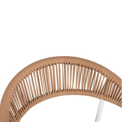 ΠΟΛΥΘΡΟΝΑ ART MAISON DARGO ΑΛΟΥΜΙΝΙΟ & TEXTILENE ΛΕΥΚΟ--P.E.TWISTED RATTAN 55x56x79Υεκ