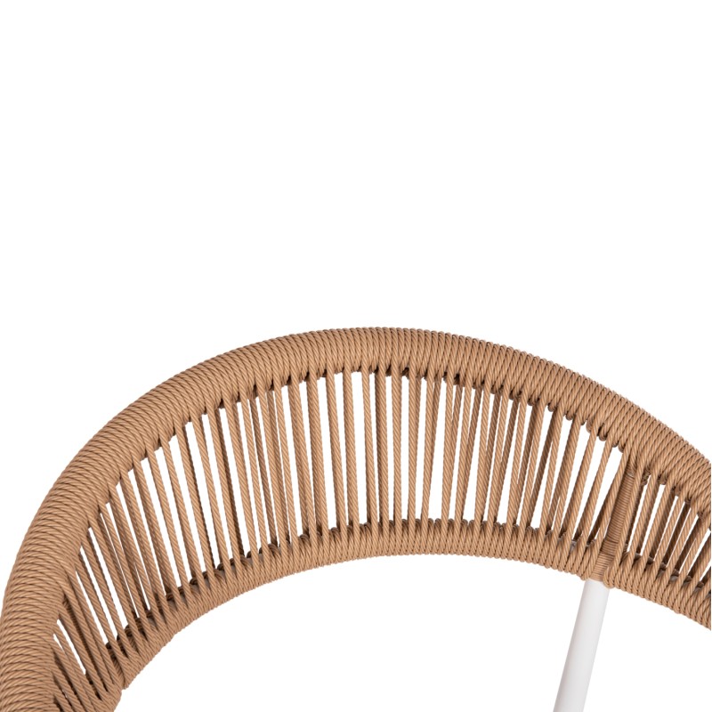 ΠΟΛΥΘΡΟΝΑ ART MAISON DARGO ΑΛΟΥΜΙΝΙΟ & TEXTILENE ΛΕΥΚΟ--P.E.TWISTED RATTAN 55x56x79Υεκ