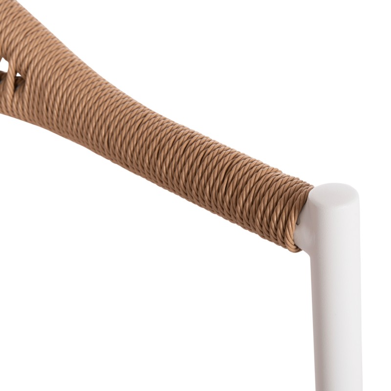 ΠΟΛΥΘΡΟΝΑ ART MAISON DARGO ΑΛΟΥΜΙΝΙΟ & TEXTILENE ΛΕΥΚΟ--P.E.TWISTED RATTAN 55x56x79Υεκ