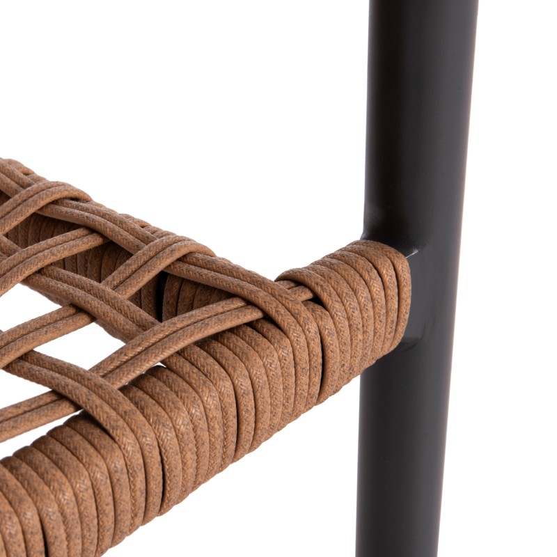 ΠΟΛΥΘΡΟΝΑ ART MAISON DAGGER ΑΛΟΥΜΙΝΙΟ ΣΚΟΥΡΟ ΓΚΡΙ--ΜΠΕΖ ΣΥΝΘΕΤΙΚΟ RATTAN 54x58,5x76Υεκ