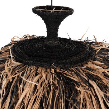 ΦΩΤΙΣΤΙΚΟ ΟΡΟΦΗΣ ART MAISON ROCKET ΚΑΠΕΛΟ ΙΝΕΣ SISAL & ΜΠΑΝΑΝΑΣ-ΜΑΥΡΟ & ΦΥΣΙΚΟ Φ60x50Υεκ