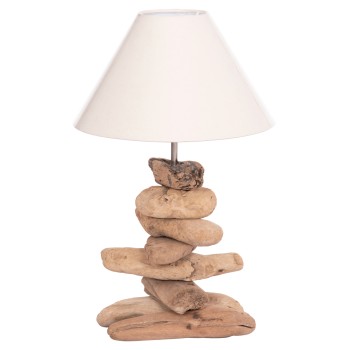 ΕΠΙΤΡΑΠΕΖΙΟ ΦΩΤΙΣΤΙΚΟ ART MAISON SHAMAN DRIFTWOOD & ΛΕΥΚΟ ΚΑΠΕΛΟ Φ35x57Υεκ.