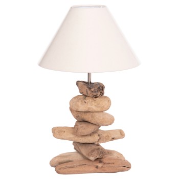 ΕΠΙΤΡΑΠΕΖΙΟ ΦΩΤΙΣΤΙΚΟ ART MAISON SHAMAN DRIFTWOOD & ΛΕΥΚΟ ΚΑΠΕΛΟ Φ35x57Υεκ.