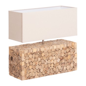 ΕΠΙΤΡΑΠΕΖΙΟ ΦΩΤΙΣΤΙΚΟ ART MAISON SHALLA DRIFTWOOD & ΛΕΥΚΟ ΚΑΠΕΛΟ 50.5x16x45.5Υεκ.