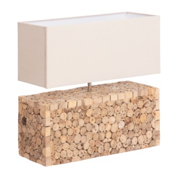 ΕΠΙΤΡΑΠΕΖΙΟ ΦΩΤΙΣΤΙΚΟ ART MAISON SHALLA DRIFTWOOD & ΛΕΥΚΟ ΚΑΠΕΛΟ 50.5x16x45.5Υεκ.