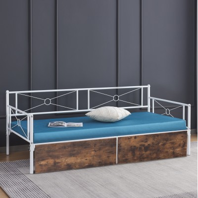 ΚΡΕΒΑΤΙ-ΚΑΝΑΠΕΣ Art Maison Marty ΛΕΥΚΟΣ ΜΕΤΑΛ.ΣΚΕΛΕΤΟΣ & ΣΥΡΤΑΡΙΑ- ΓΙΑ 190x90εκ.