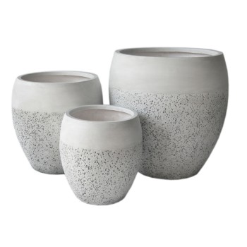 ΣΕΤ 3ΤΜΧ ΓΛΑΣΤΡΕΣ ΣΕΙΡΑ ART MAISON PHALANX FIBERCLAY ΛΕΥΚΟ Φ55x54.5Υεκ