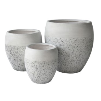 ΣΕΤ 3ΤΜΧ ΓΛΑΣΤΡΕΣ ΣΕΙΡΑ ART MAISON PHALANX FIBERCLAY ΛΕΥΚΟ Φ55x54.5Υεκ