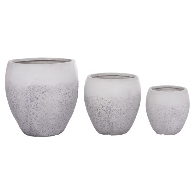 ΣΕΤ 3ΤΜΧ ΓΛΑΣΤΡΕΣ ΣΕΙΡΑ ART MAISON PHALANX FIBERCLAY ΛΕΥΚΟ Φ55x54.5Υεκ