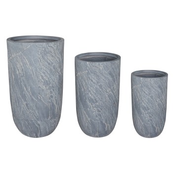 ΣΕΤ 3ΤΜΧ ΓΛΑΣΤΡΕΣ ΚΥΛΙΝΔΡΟΙ ΣΕΙΡΑ ART MAISON PHALANX FIBERCLAY-ΧΡΩΜΑ CEMENT Φ44x78.5Υεκ