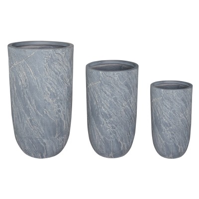 ΣΕΤ 3ΤΜΧ ΓΛΑΣΤΡΕΣ ΚΥΛΙΝΔΡΟΙ ΣΕΙΡΑ ART MAISON PHALANX FIBERCLAY-ΧΡΩΜΑ CEMENT Φ44x78.5Υεκ