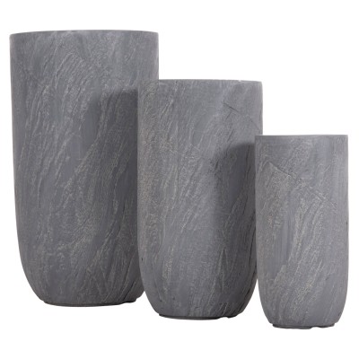 ΣΕΤ 3ΤΜΧ ΓΛΑΣΤΡΕΣ ΚΥΛΙΝΔΡΟΙ ΣΕΙΡΑ ART MAISON PHALANX FIBERCLAY-ΧΡΩΜΑ CEMENT Φ44x78.5Υεκ