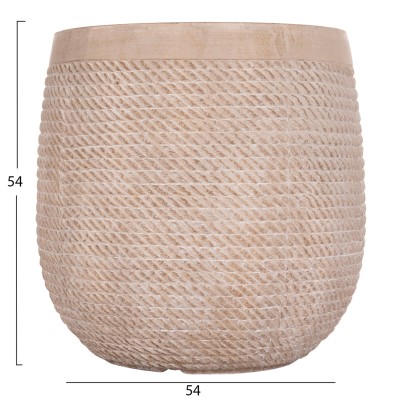 ΣΕΤ 4ΤΜΧ ΓΛΑΣΤΡΕΣ ΣΤΡΟΓΓΥΛΕΣ ART MAISON PHALANX FIBERCLAY--IVORY CEMENT Φ56x54.5Υεκ