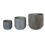 ΣΕΤ 3ΤΜΧ ΓΛΑΣΤΡΕΣ ΣΤΡΟΓΓΥΛΕΣ ΣΕΙΡΑ ART MAISON PHALANX FIBERCLAY-ΧΡΩΜΑ CEMENT Φ59x55Υεκ