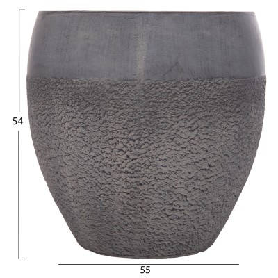 ΣΕΤ 3ΤΜΧ ΓΛΑΣΤΡΕΣ ΣΕΙΡΑ ART MAISON PHALANX FIBERCLAY-ΣΕ ΣΚΟΥΡΟ CEMENT ΧΡΩΜΑ Φ55x54Υεκ