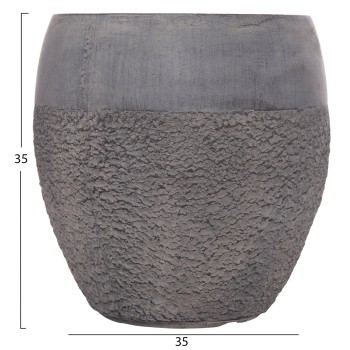 ΣΕΤ 3ΤΜΧ ΓΛΑΣΤΡΕΣ ΣΕΙΡΑ ART MAISON PHALANX FIBERCLAY-ΣΕ ΣΚΟΥΡΟ CEMENT ΧΡΩΜΑ Φ55x54Υεκ