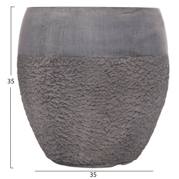 ΣΕΤ 3ΤΜΧ ΓΛΑΣΤΡΕΣ ΣΕΙΡΑ ART MAISON PHALANX FIBERCLAY-ΣΕ ΣΚΟΥΡΟ CEMENT ΧΡΩΜΑ Φ55x54Υεκ