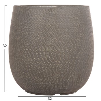 ΣΕΤ 4ΤΜΧ ΓΛΑΣΤΡΕΣ ΣΤΡΟΓΓΥΛΕΣ ART MAISON PHALANX FIBERCLAY ΓΚΡΙΖΟΠΡΑΣΙΝΟ Φ55.5x53.5Υεκ