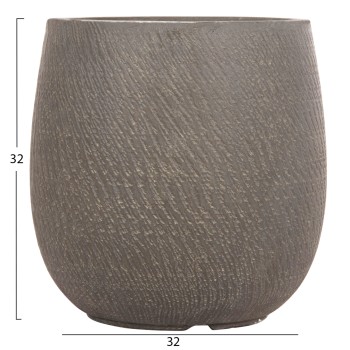 ΣΕΤ 4ΤΜΧ ΓΛΑΣΤΡΕΣ ΣΤΡΟΓΓΥΛΕΣ ART MAISON PHALANX FIBERCLAY ΓΚΡΙΖΟΠΡΑΣΙΝΟ Φ55.5x53.5Υεκ