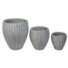 ΣΕΤ 3ΤΜΧ ΓΛΑΣΤΡΕΣ ΣΤΡΟΓΓΥΛΕΣ ΣΕΙΡΑ ART MAISON PHALANX FIBERCLAY-ΧΡΩΜΑ CEMENT Φ49.5x56Υεκ
