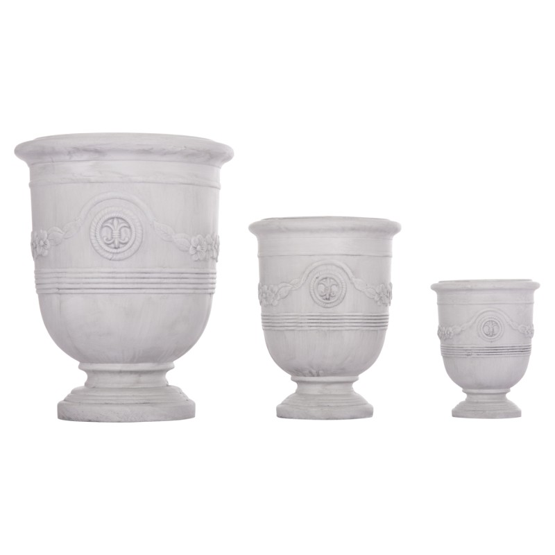 ΣΕΤ 3ΤΜΧ ΓΛΑΣΤΡΕΣ ΜΕ ΑΝΑΓΛΥΦΟ ART MAISON PHALANX FIBERCLAY-ΣΕ ΥΠΟΛΕΥΚΟ Φ57.5x72.5Υεκ