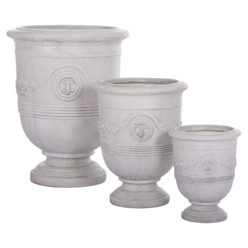 ΣΕΤ 3ΤΜΧ ΓΛΑΣΤΡΕΣ ΜΕ ΑΝΑΓΛΥΦΟ ART MAISON PHALANX FIBERCLAY-ΣΕ ΥΠΟΛΕΥΚΟ Φ57.5x72.5Υεκ