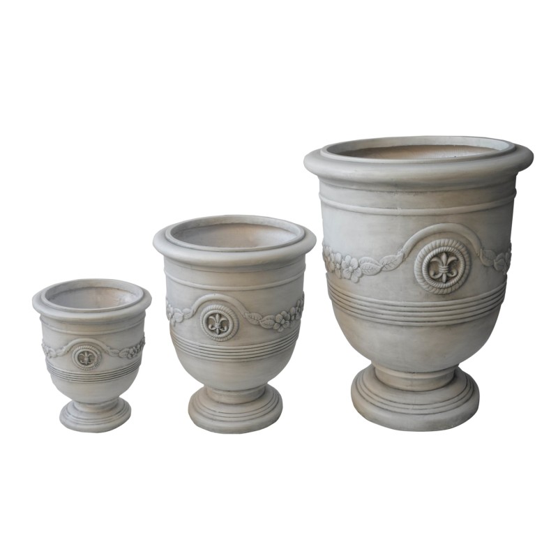 ΣΕΤ 3ΤΜΧ ΓΛΑΣΤΡΕΣ ΜΕ ΑΝΑΓΛΥΦΟ ART MAISON PHALANX FIBERCLAY-ΣΕ ΥΠΟΛΕΥΚΟ Φ57.5x72.5Υεκ