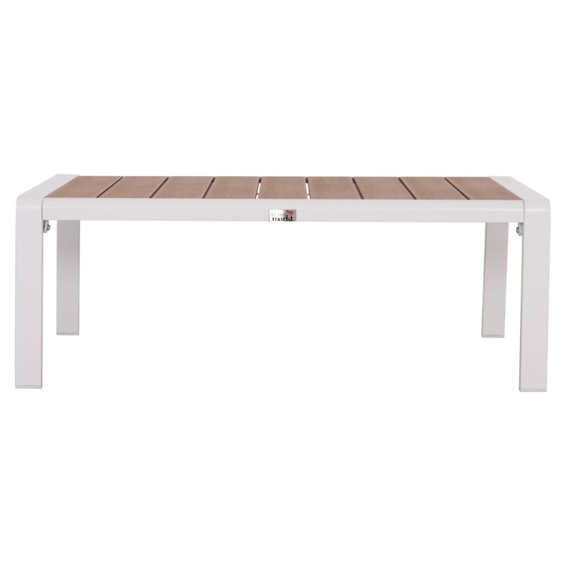 ΤΡΑΠΕΖΑΚΙ ΞΑΠΛΩΣΤΡΑΣ ART MAISON JACKAL ΑΛΟΥΜΙΝΙΟ ΛΕΥΚΟ--POLYWOOD 100x56x35Υεκ.